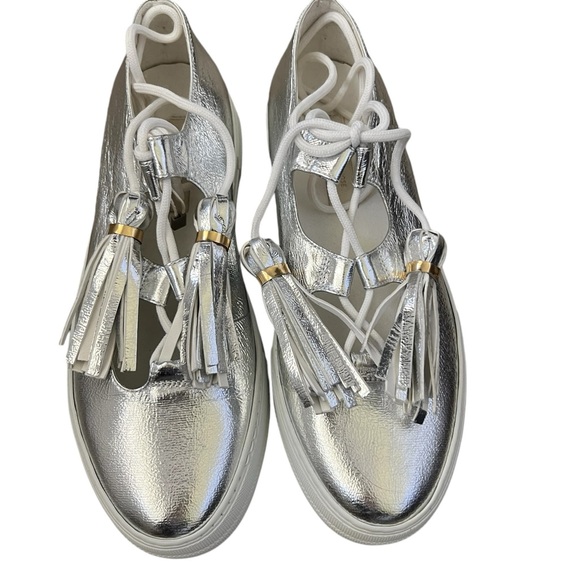 L' AUTRE CHOSE Lace-up sneakers Silver NWOT Size 39 - Picture 9 of 14